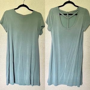 Francesca’s Sage green tee shirt dress